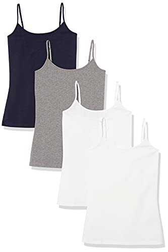 Amazon Essentials Women's Slim-Fit Camisole, Pack of 4