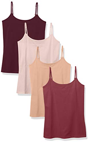 Amazon Essentials Women's Slim-Fit Camisole, Pack of 4