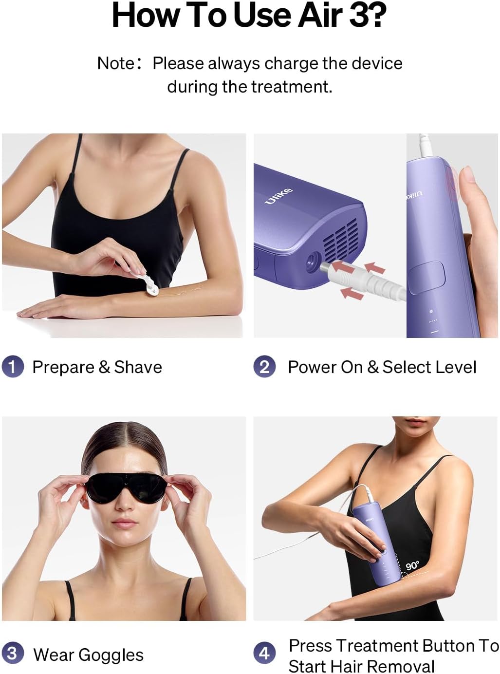 Ulike Laser Hair Removal for Women and Men, Air 3 Ice-cooling IPL Device Hair Removal for Nearly Painless & Long-Lasting Results, 3 Modes & Auto Flashing for Fast Full Body Hair Removal From Home