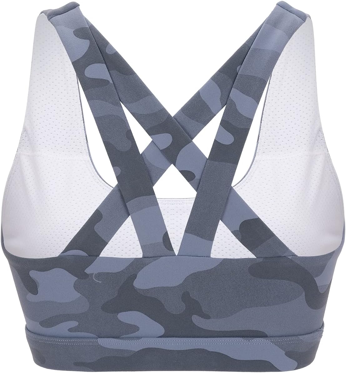 RUNNING GIRL Sports Bra for Women, Criss-Cross Back Padded Strappy Sports Bras Medium Support Yoga Bra with Removable Cups