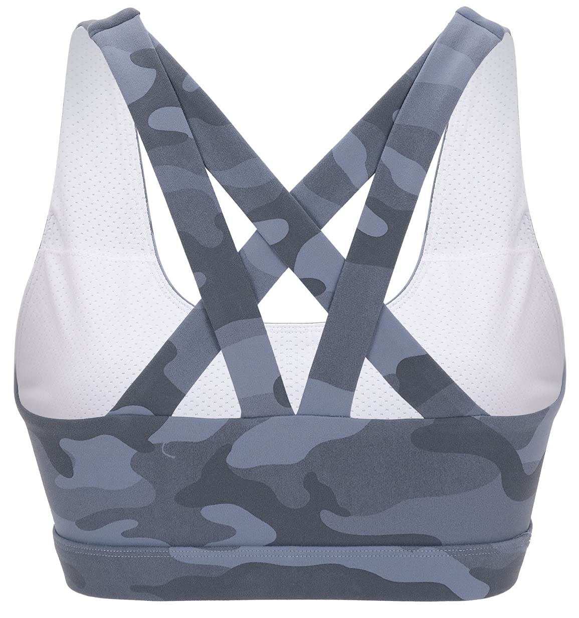 RUNNING GIRL Sports Bra for Women, Criss-Cross Back Padded Strappy Sports Bras Medium Support Yoga Bra with Removable Cups