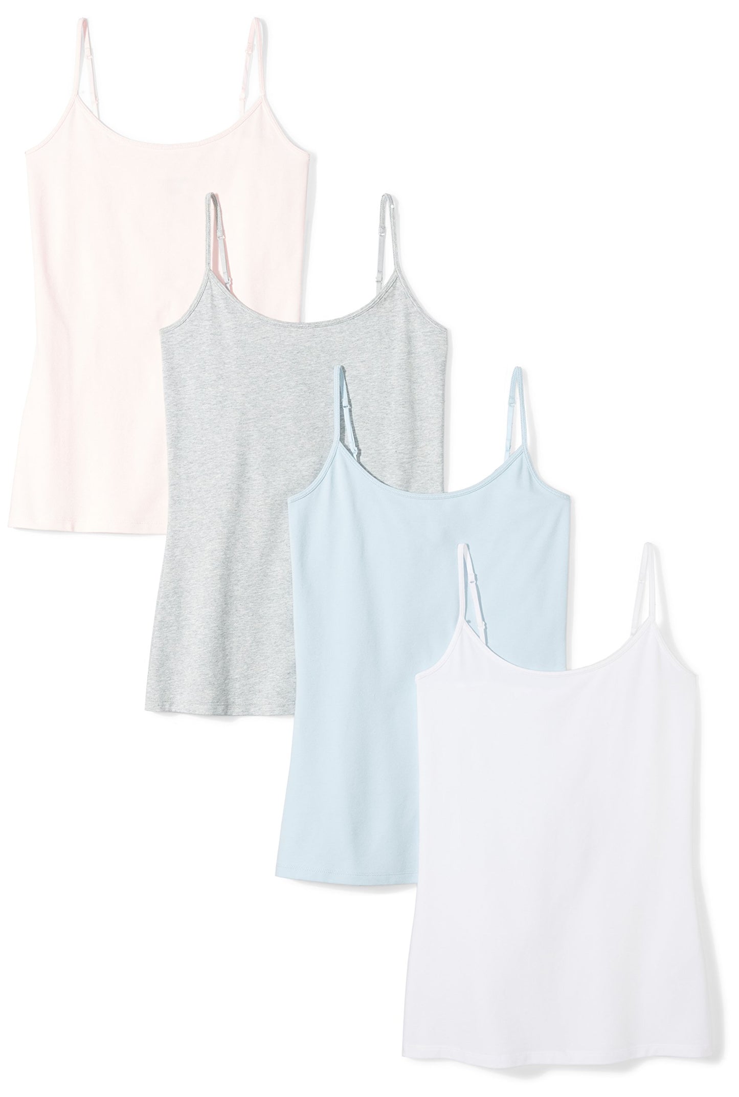 Amazon Essentials Women's Slim-Fit Camisole, Pack of 4