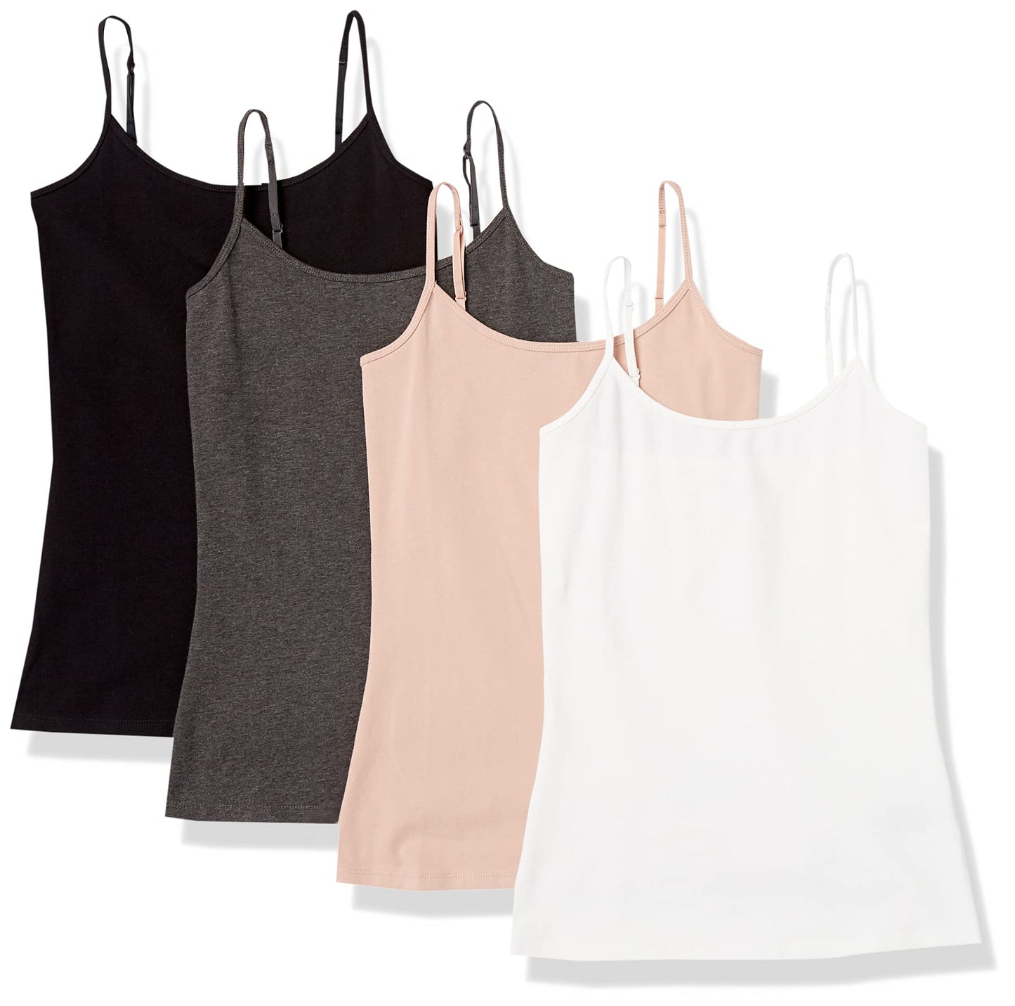 Amazon Essentials Women's Slim-Fit Camisole, Pack of 4