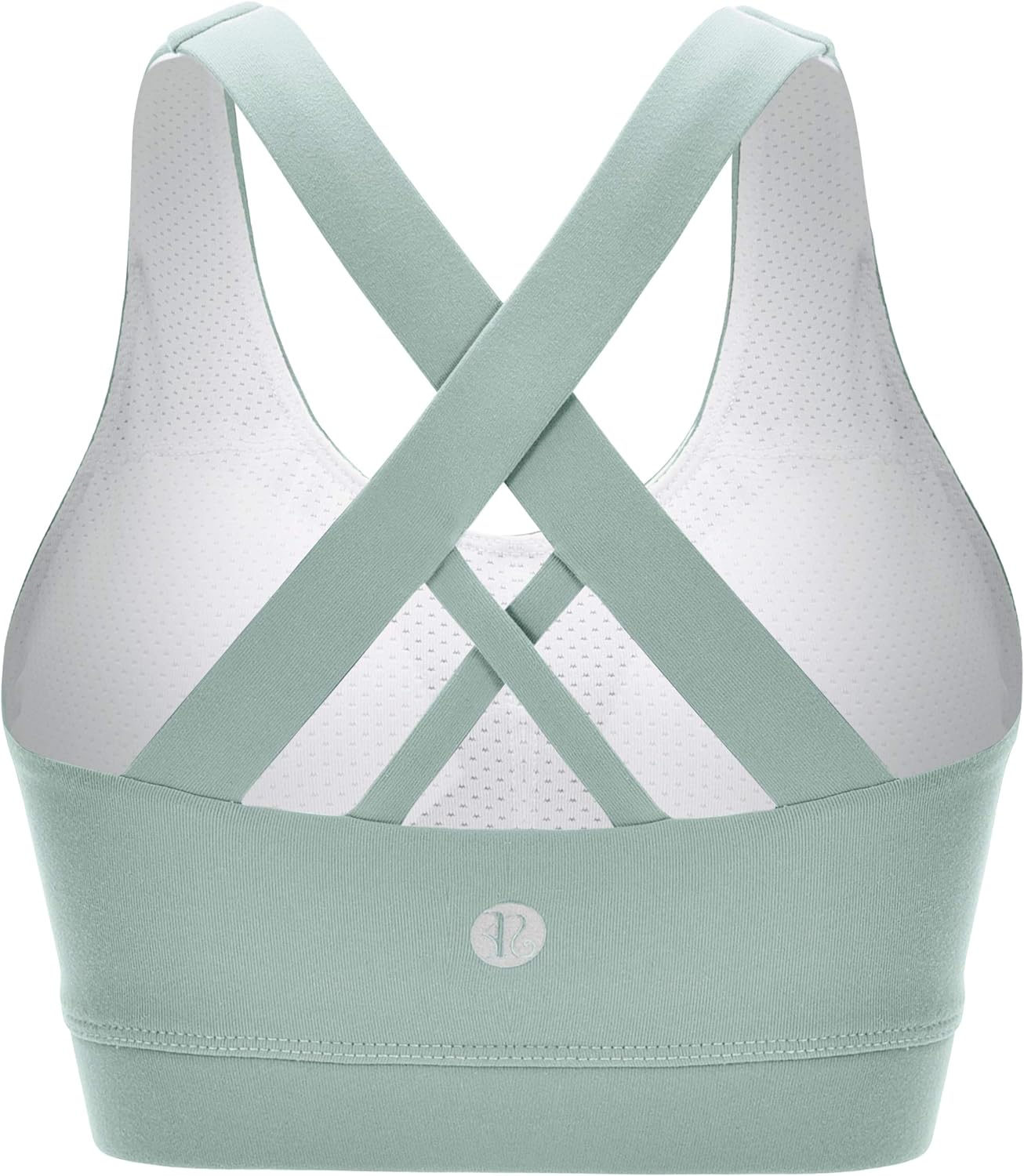 RUNNING GIRL Sports Bra for Women, Criss-Cross Back Padded Strappy Sports Bras Medium Support Yoga Bra with Removable Cups