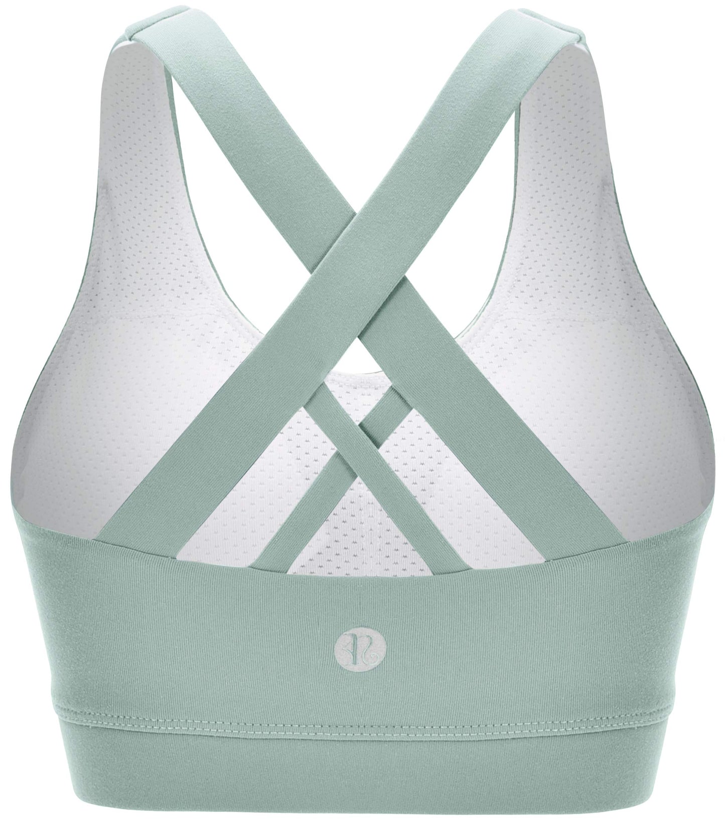 RUNNING GIRL Sports Bra for Women, Criss-Cross Back Padded Strappy Sports Bras Medium Support Yoga Bra with Removable Cups