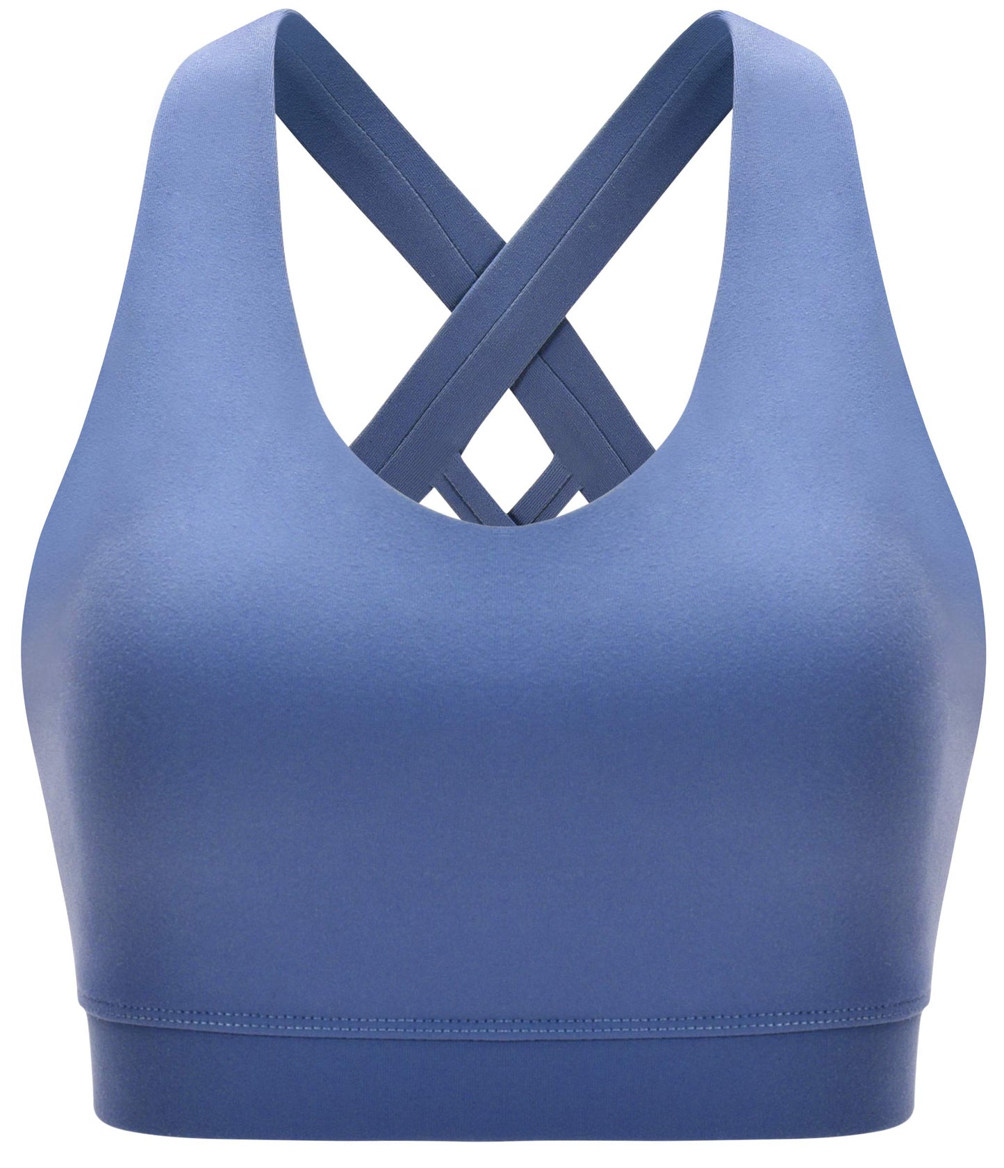 RUNNING GIRL Sports Bra for Women, Criss-Cross Back Padded Strappy Sports Bras Medium Support Yoga Bra with Removable Cups